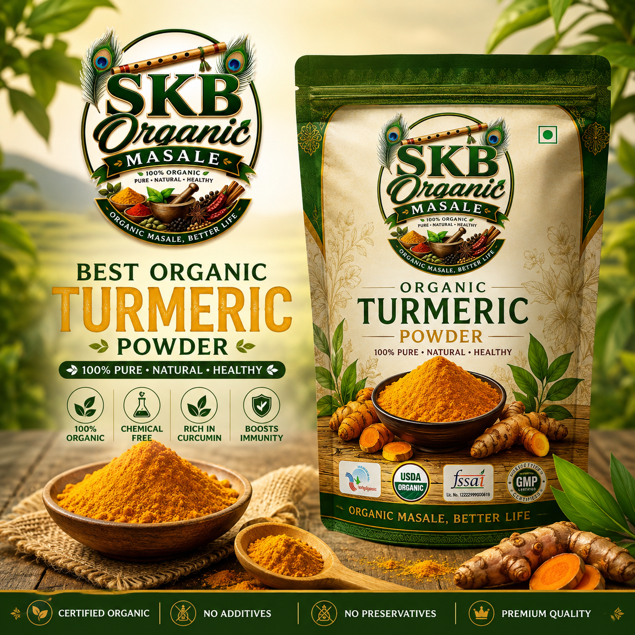 Best Organic Turmeric Powder 1kg | 100% Pure Natural Haldi Powder