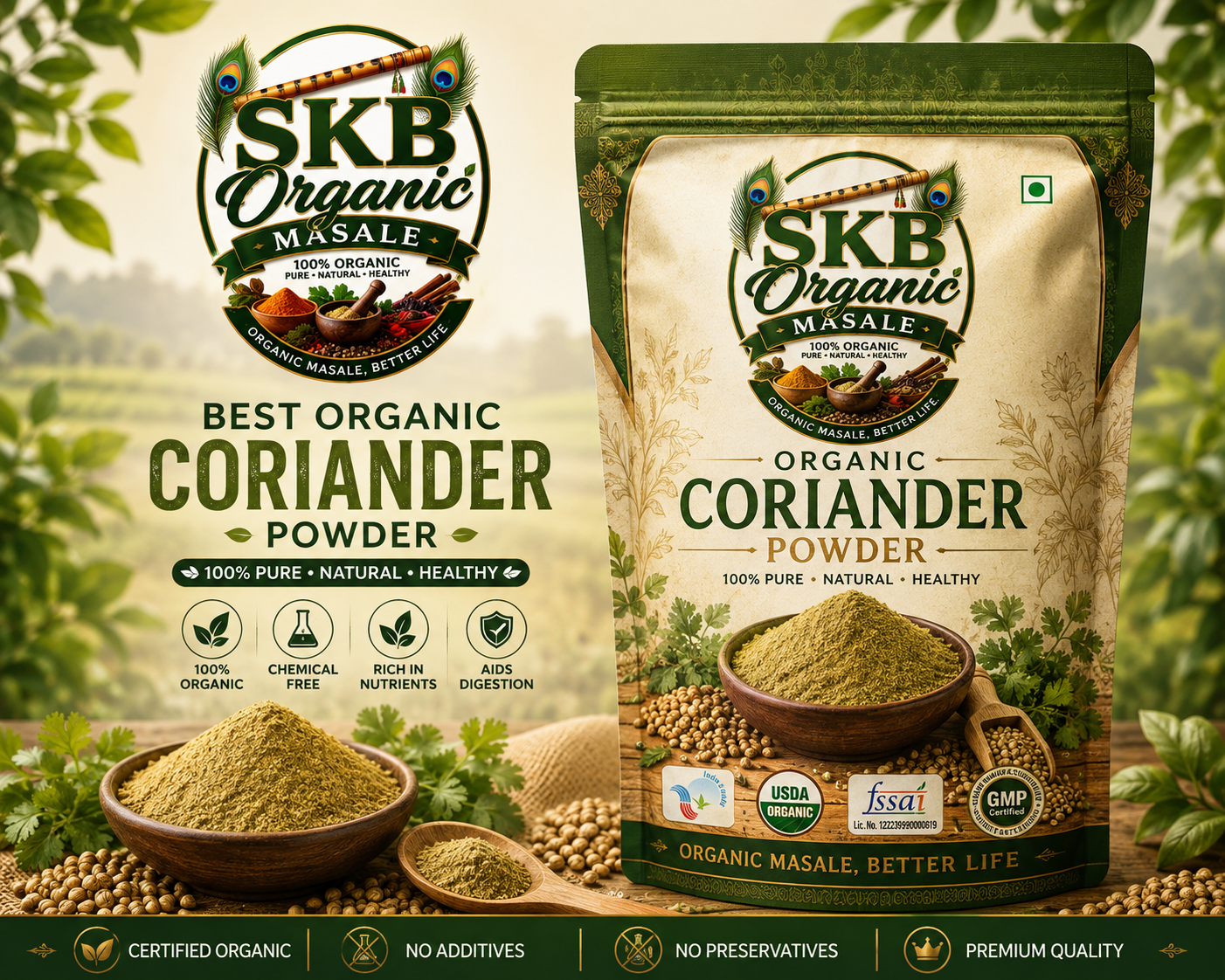 Best Organic Coriander Powder | 100% Pure Natural Coriander Powder